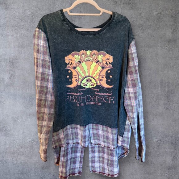 JADED GYPSY COMING WITH YOU ABUNDANCE FLANNEL NWT - Picture 1 of 8